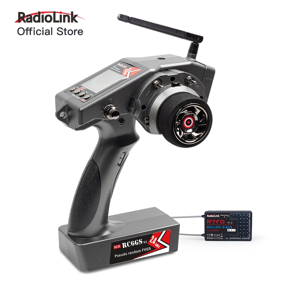 Radiolink RC6GS V2 6 Channels Radio Transmitter 2.4g with R7FG Gyro Receiver Remote Controller for RC Crawler Monster Car Boat
Radiolink RC6GS V2 6 Channels Radio Transmitter 2.4g with R7FG Gyro Receiver Remote Controller for RC Crawler Monster Car Boat