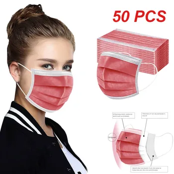 50PC Disposable Face Mask 3Ply Ear Loop Reusable Mouth Cover Adults Fabric Masks Face Cover mascarilla new
50PC Disposable Face Mask 3Ply Ear Loop Reusable Mouth Cover Adults Fabric Masks Face Cover mascarilla new