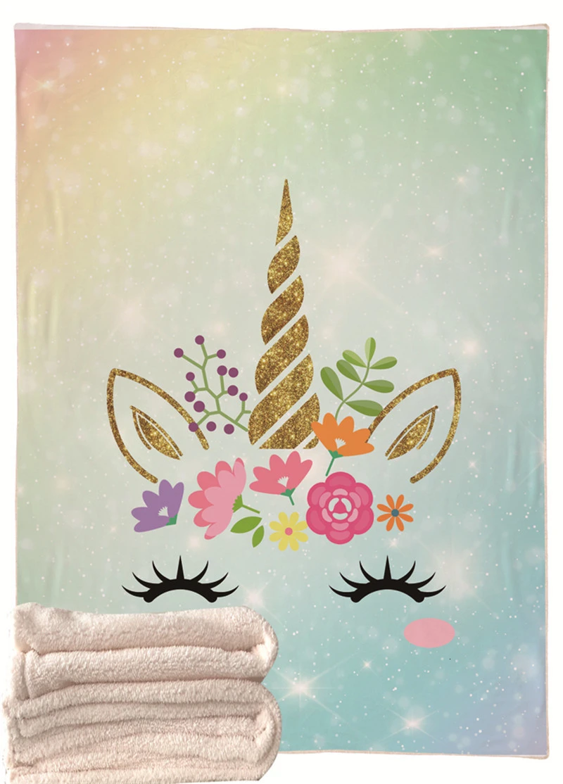 Unicorn Fluffy Throw Blankets Unicorn Fluffy Throw Blankets