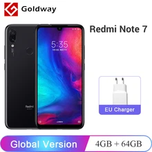 النسخة العالمية Xiaomi Redmi ملاحظة 7 4GB 64GB الهاتف الذكي أنف العجل 660 الثماني النواة 48MP كاميرا مزدوجة 6.3" 19.5: 9 كامل شاشة 4000mAh(Hong Kong,China)