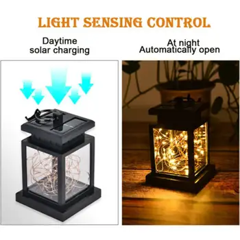Outdoor Garden Solar Powered Hanging LED String Lights Flickering Candle Lantern Lamp For Garden Decorative 100% Solar Power CD
Outdoor Garden Solar Powered Hanging LED String Lights Flickering Candle Lantern Lamp For Garden Decorative 100% Solar Power CD