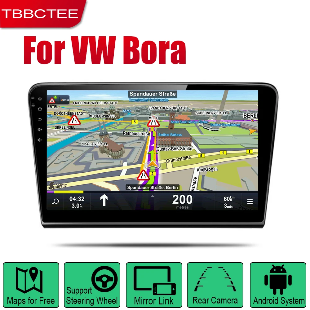 TBBCTEE Авто Радио 2 Din Android Автомобильный плеер для Volkswagen VW Bora 2013 ~ 2015 gps Навигация BT Wifi