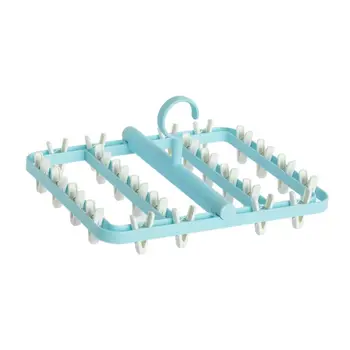 24 Clips Folding Clothes Hanger Multi-function Windproof Drying Rack Underwear 425D 
24 Clips Folding Clothes Hanger Multi-function Windproof Drying Rack Underwear 425D