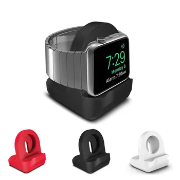 

Silicone Charge Stand Holder Station Dock for Apple Watch Series 1/2/3/4 42mm 38mm Charger Cable holder for iwatch 1 2 3 Docks