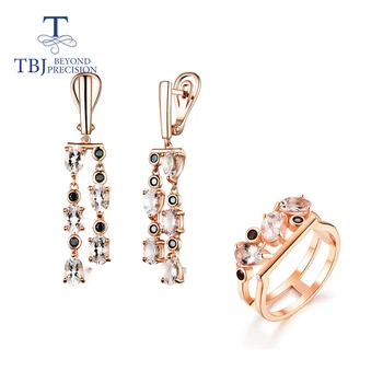 2020 new Light Pink Morganite Jewelry set natural gemstone Morganite ov4*6 5ct clasp earring and ring 925 sterling silver women
2020 new Light Pink Morganite Jewelry set natural gemstone Morganite ov4*6 5ct clasp earring and ring 925 sterling silver women