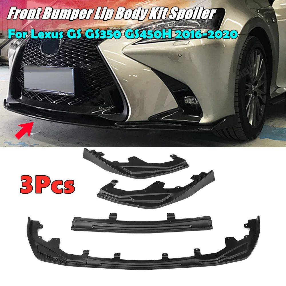3Pcs Car Front Bumper Splitter Lip Body Kit Diffuser Guard Protector For Lexus GS GS350 GS450H 2016-2020
3Pcs Car Front Bumper Splitter Lip Body Kit Diffuser Guard Protector For Lexus GS GS350 GS450H 2016-2020