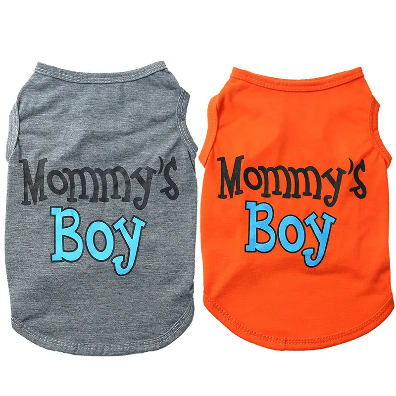 Hot Selling Summer Dog Vest Shirt Clothes Pet Cat Puppy Vests Polyester MOMMY'S BOY Printing Clothing For Dogs Costumes
Hot Selling Summer Dog Vest Shirt Clothes Pet Cat Puppy Vests Polyester MOMMY'S BOY Printing Clothing For Dogs Costumes