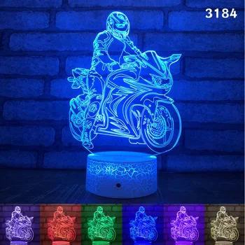 3D LED Night light luminaria lampara Acrylic Motorcycle Superman 7 Color Change Crack USB Table lamp Birthday Christmas Gift
3D LED Night light luminaria lampara Acrylic Motorcycle Superman 7 Color Change Crack USB Table lamp Birthday Christmas Gift
