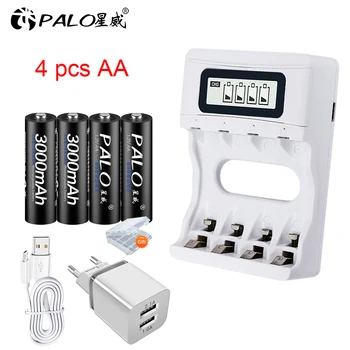 1.2V AA Battery Rechargeable Batteries Ni-MH Pre-charged Rechargeable Battery 2A Baterias+Smart USB charger for AA/AAA battery
1.2V AA Battery Rechargeable Batteries Ni-MH Pre-charged Rechargeable Battery 2A Baterias+Smart USB charger for AA/AAA battery