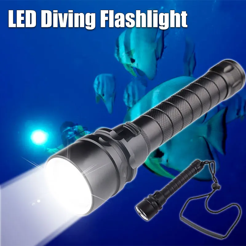 Diving Glare Lighting XML-T6 Portable Waterproof LED Flashlight Dive Torch Professional Night Fishing Super White Light Lamp
Diving Glare Lighting XML-T6 Portable Waterproof LED Flashlight Dive Torch Professional Night Fishing Super White Light Lamp