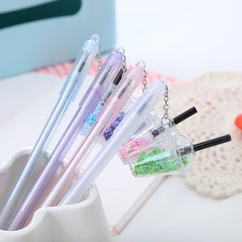 36 pcs/lot Creative Milk Tea Sequins Pendant Gel Pen Cute 0.5mm black ink Neutral Pens School writing Supplies Promotional Gift 
36 pcs/lot Creative Milk Tea Sequins Pendant Gel Pen Cute 0.5mm black ink Neutral Pens School writing Supplies Promotional Gift