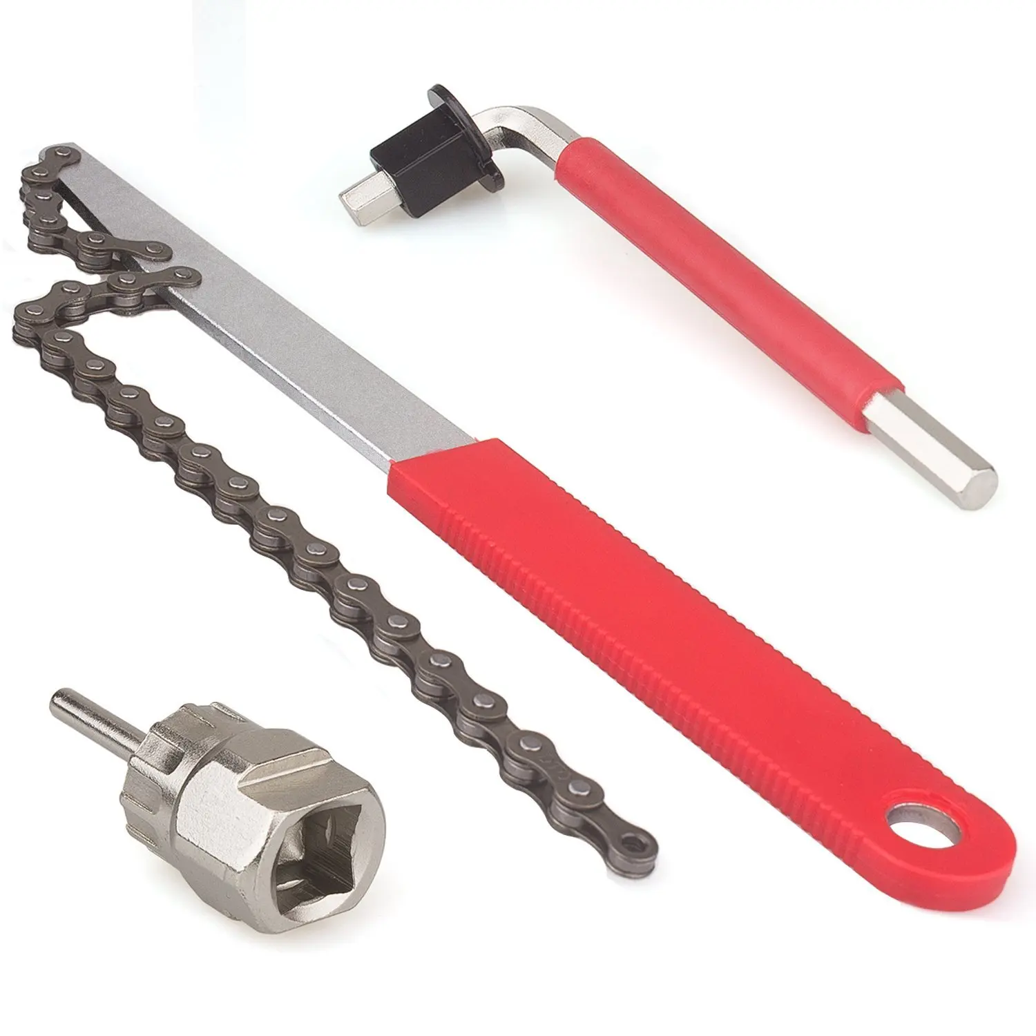 Bike Cassette Removal Tool with Chain whip and Auxiliary Wrench Bicycle Sprocket Removal Tools Sprocket Remover
Bike Cassette Removal Tool with Chain whip and Auxiliary Wrench Bicycle Sprocket Removal Tools Sprocket Remover