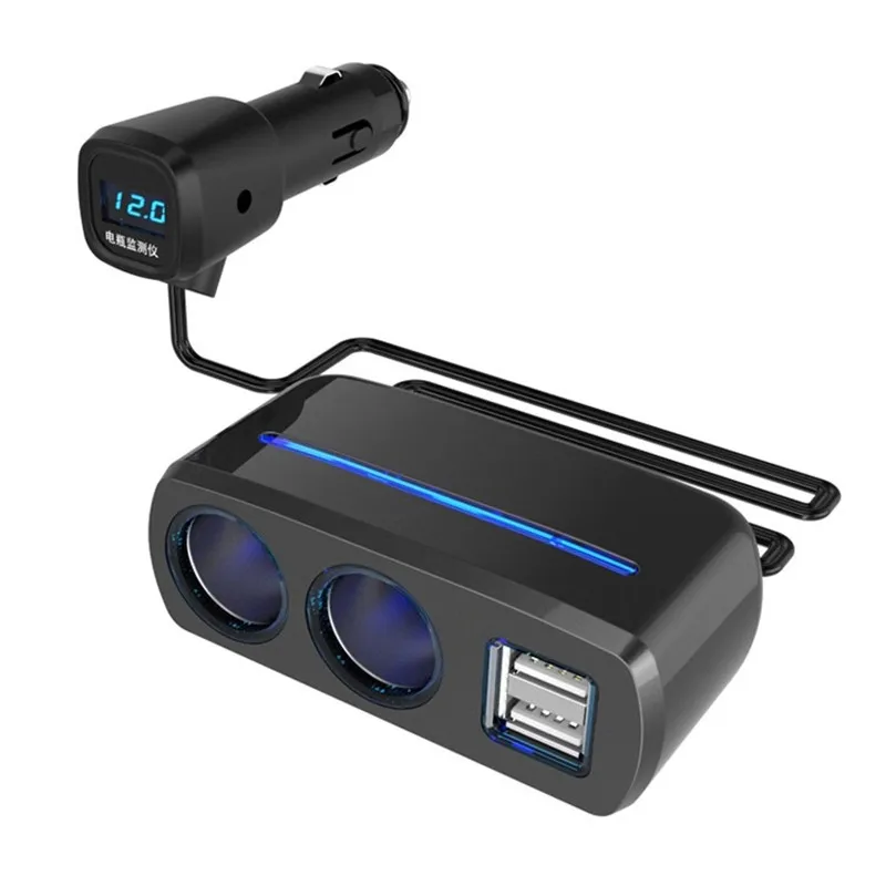 Vehicle Charger with Voltage Detection Dual USB One-Two Cigarette Lighting Device Vehicle Charger
Vehicle Charger with Voltage Detection Dual USB One-Two Cigarette Lighting Device Vehicle Charger