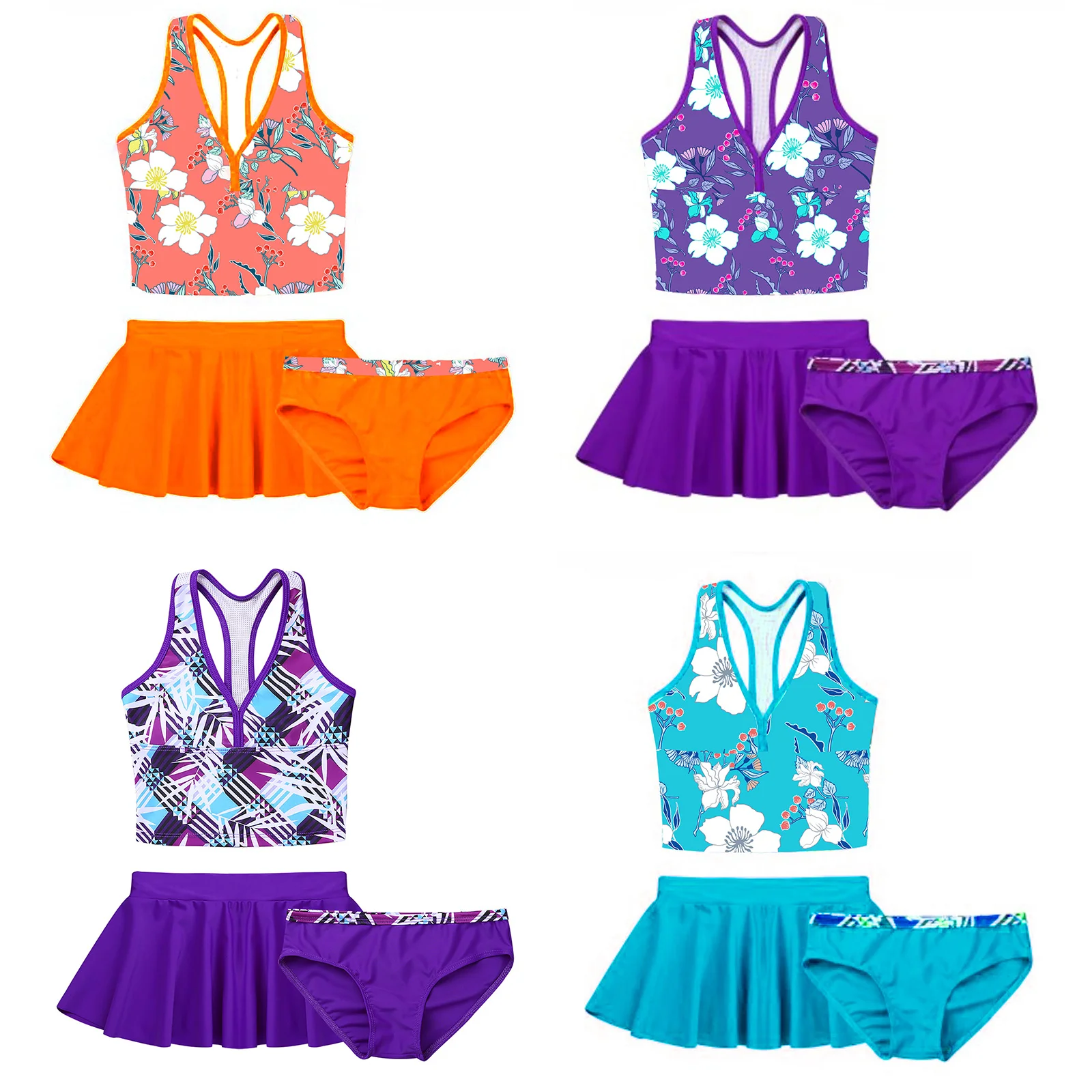 2023 Kids Girls Swimsuit Swimwear 3PCS Tankini Printed Bathing Suit Set Tops with Bottoms Skirt Set Summer Children Beachwear
2023 Kids Girls Swimsuit Swimwear 3PCS Tankini Printed Bathing Suit Set Tops with Bottoms Skirt Set Summer Children Beachwear