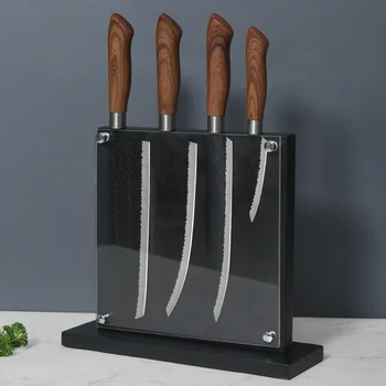 Double Side Magnetic Knife Holder Wooden Eco-friendly Knife Block Acrylic Kitchen Gadgets Storage Knife Stand Rack (Black)
Double Side Magnetic Knife Holder Wooden Eco-friendly Knife Block Acrylic Kitchen Gadgets Storage Knife Stand Rack (Black)