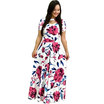 S- 5XL Plus Size Elegant Oversized Women Dress Bohmian Vintage Flower Print Maxi Dresses Party Beach Hollow Out Long Vestidos 
S- 5XL Plus Size Elegant Oversized Women Dress Bohmian Vintage Flower Print Maxi Dresses Party Beach Hollow Out Long Vestidos
