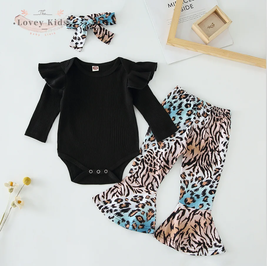 2020 Toddler Baby's Set 3pcs Blue Leopard Print Long Sleeve Ruffle Bodysuit Tops Infant Flare Bell-bottomed Pants Headdress
2020 Toddler Baby's Set 3pcs Blue Leopard Print Long Sleeve Ruffle Bodysuit Tops Infant Flare Bell-bottomed Pants Headdress