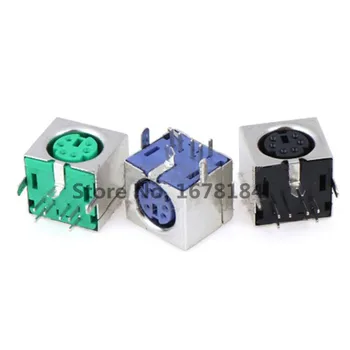 100Pcs Keyboard socket Black/Green/Purple 6 Pins PS/2 PS 2 Female Socket Jack Connector On PCB
100Pcs Keyboard socket Black/Green/Purple 6 Pins PS/2 PS 2 Female Socket Jack Connector On PCB