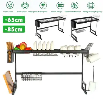 Stainless Sink Drain Rack Kitchen Shelf Organizer Dish Drying Rack Over Sink Utensils Holder Bowl Dish Draining Shelf Kitchen 
Stainless Sink Drain Rack Kitchen Shelf Organizer Dish Drying Rack Over Sink Utensils Holder Bowl Dish Draining Shelf Kitchen