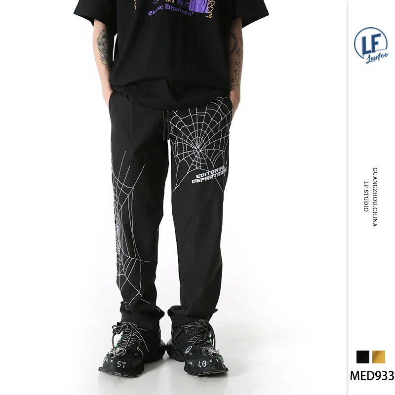 Lawfoo Autumn And Winter New Products Men'S Wear Popular Brand Origional Dark of Spider Web Embroidered MEN'S Casual Pants T
Lawfoo Autumn And Winter New Products Men'S Wear Popular Brand Origional Dark of Spider Web Embroidered MEN'S Casual Pants T