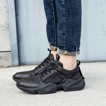 Luxury Casual Men Shoes Genuine Leather Breathable Vintage Platform Shoes Male Autumn 2020 Black Sneakers Fashion Chunky Zapatos
Luxury Casual Men Shoes Genuine Leather Breathable Vintage Platform Shoes Male Autumn 2020 Black Sneakers Fashion Chunky Zapatos