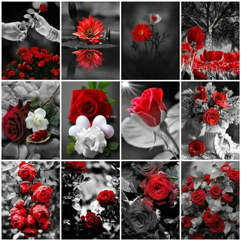 HUACAN Oil Painting Flower Drawing On Canvas HandPainted Picture By Numbers Rose Kits Art Gift DIY Home Decoration
HUACAN Oil Painting Flower Drawing On Canvas HandPainted Picture By Numbers Rose Kits Art Gift DIY Home Decoration