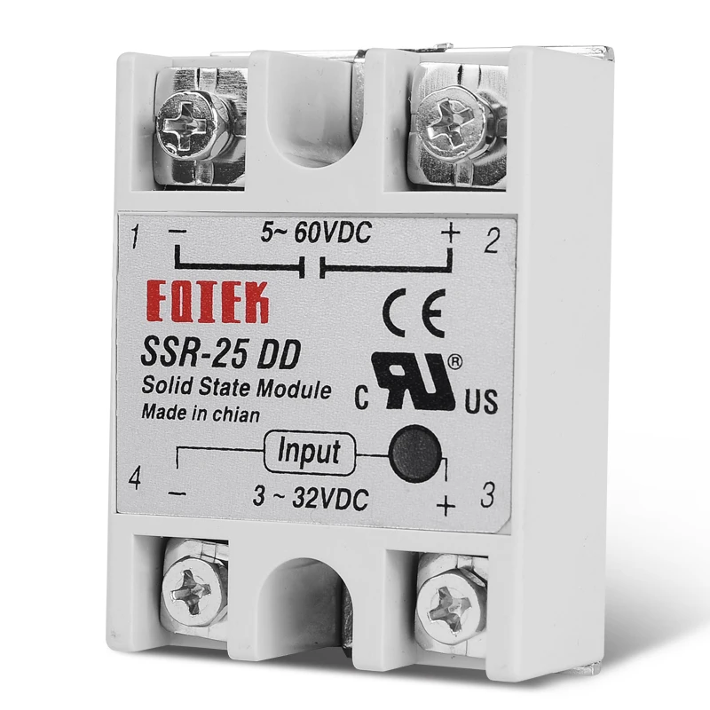 DC-DC Single Phase Solid State Relay 10DD 25DD 40DD DC Output Load SSR Module Input Voltage 3-32V 12V DC To 5-60V
DC-DC Single Phase Solid State Relay 10DD 25DD 40DD DC Output Load SSR Module Input Voltage 3-32V 12V DC To 5-60V