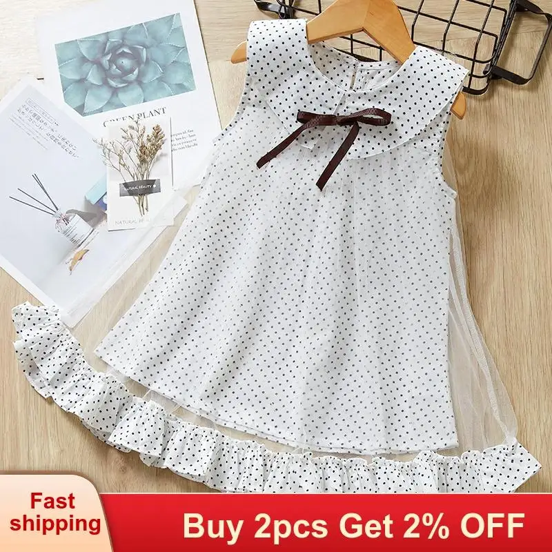 Baby Girls Dress New Summer Style Korean Kids polka dot Dress Peter Collar Sleeveless Striped Pattern Pring kids dress for girls
Baby Girls Dress New Summer Style Korean Kids polka dot Dress Peter Collar Sleeveless Striped Pattern Pring kids dress for girls
