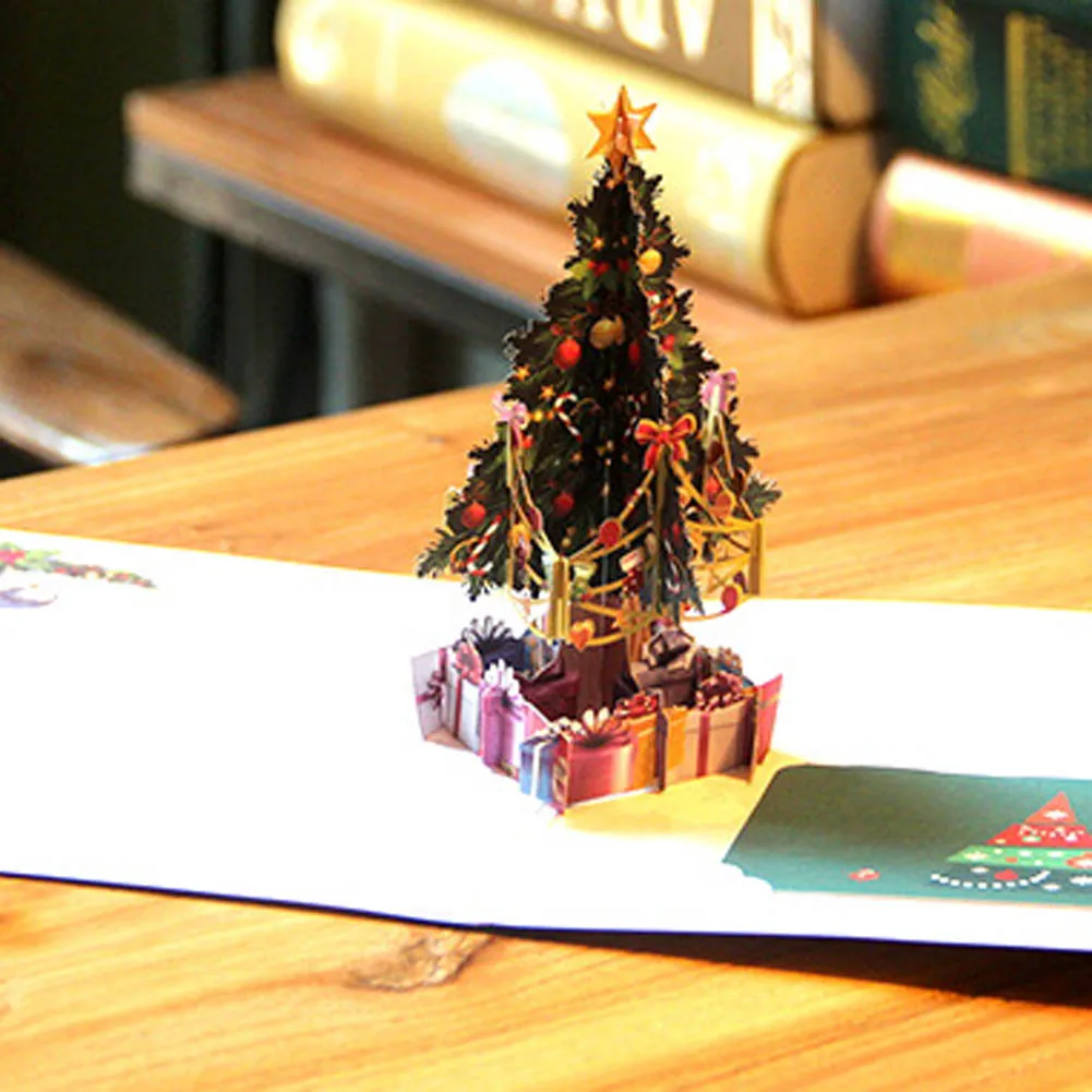 Happy New Year 3D Christmas Tree Gifts Greeting Card Postcard Merry Xmas Pop Up Card Holiday Children Gift
Happy New Year 3D Christmas Tree Gifts Greeting Card Postcard Merry Xmas Pop Up Card Holiday Children Gift