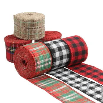 Ribbon Imitation Hemp Ribbon Wire Wire Edge Linen Ribbon Christmas Decoration Red And Green Snowflake Plaid Ribbon 6m/roll
Ribbon Imitation Hemp Ribbon Wire Wire Edge Linen Ribbon Christmas Decoration Red And Green Snowflake Plaid Ribbon 6m/roll