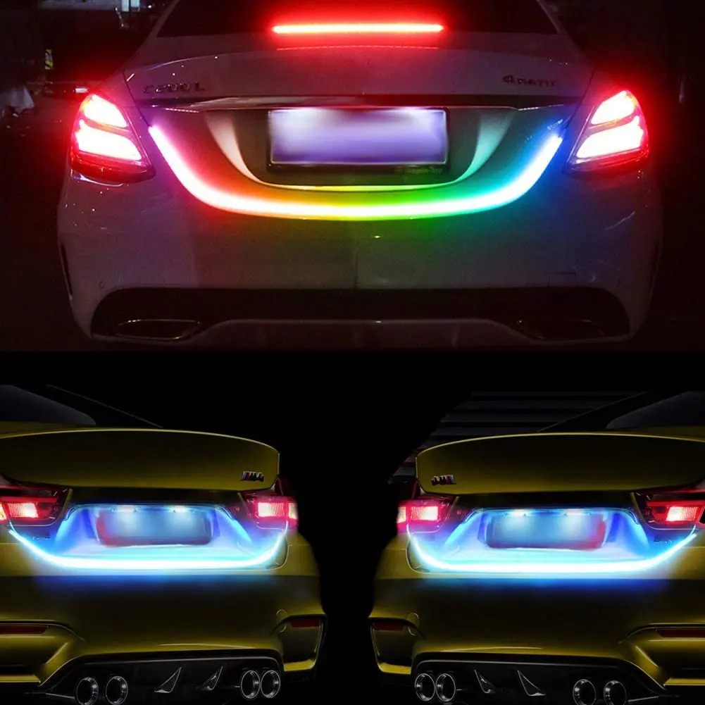 Flexible Car Exterior LED Strip Lights, 48inch Waterproof Daytime Running Turn Signal Tail Lights, Car License Plate Light DC12V Flexible Car Exterior LED Strip Lights, 48inch Waterproof Daytime Running Turn Signal Tail Lights, Car License Plate Light DC12V