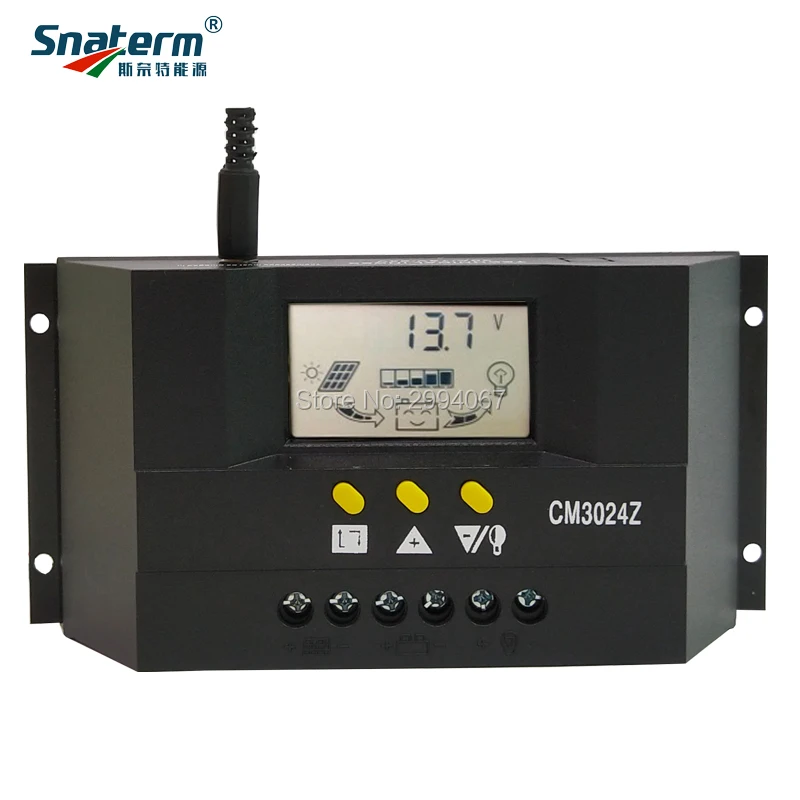 Promotion!! 30A 12V/24V PWM Solar Panel Battery Charge Controller LCD Display Solar Collector Regulator CM3024Z
Promotion!! 30A 12V/24V PWM Solar Panel Battery Charge Controller LCD Display Solar Collector Regulator CM3024Z