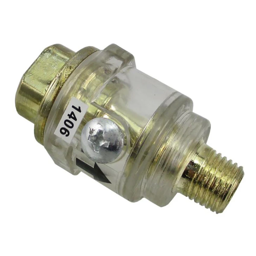 1/4" Mini Oiler / Lubricator - Clear Shell Automatic Mini In-line Air Tool Oiler for Pneumatic Tool Air Compressor Pipe Tool
1/4" Mini Oiler / Lubricator - Clear Shell Automatic Mini In-line Air Tool Oiler for Pneumatic Tool Air Compressor Pipe Tool