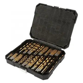 230PCS Titanium Coating Twisted Drill Bit Set HSS Drill Bit Kit with Black Plastic Box Drill Bit Kit
230PCS Titanium Coating Twisted Drill Bit Set HSS Drill Bit Kit with Black Plastic Box Drill Bit Kit