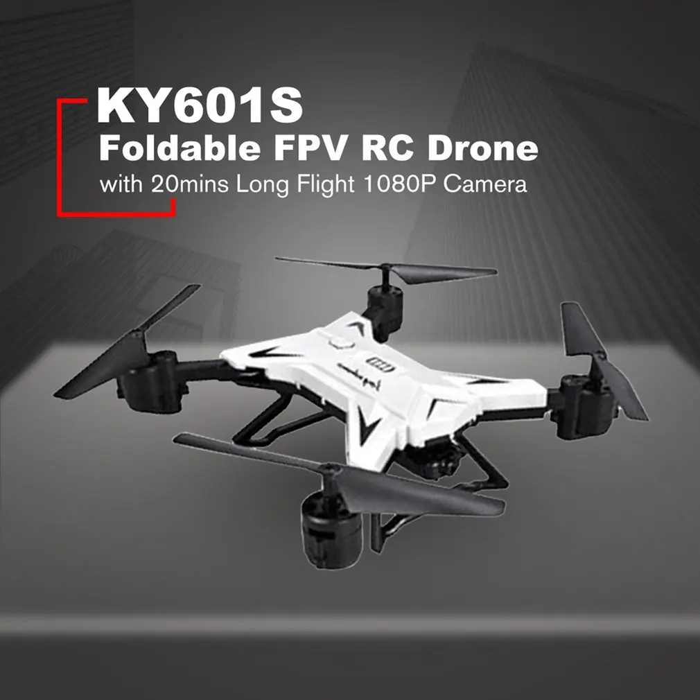 

KY601S Foldable RC FPV Drone Helicopter with 4K HD Camera Long Flight Altitude Hold One Key Return RC Aircraft 2 Batteries