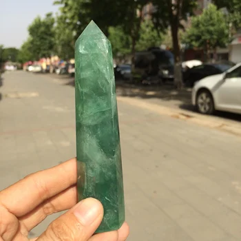 11-12cm Natural Crystal Green Fluorite Quartz Point Healing Stone Hexagonal Prisms Obelisk Wand
11-12cm Natural Crystal Green Fluorite Quartz Point Healing Stone Hexagonal Prisms Obelisk Wand