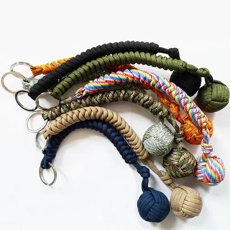 Outdoor Camping Parachute Cord Steel ball Survival Tool Girl Self Protection Emergency Paracord key Chain Multifunctional Rope
Outdoor Camping Parachute Cord Steel ball Survival Tool Girl Self Protection Emergency Paracord key Chain Multifunctional Rope