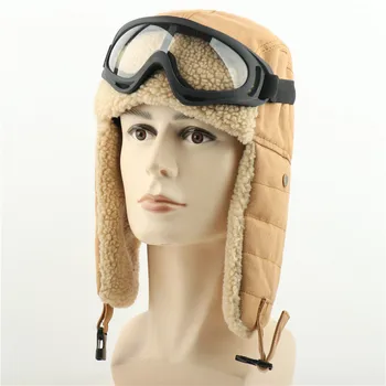 Outdoor Ear Protection Caps Men Women New Thicken Winter Windproof Skiing Simple Style Pure Color Warm Flying Cap With Goggles
Outdoor Ear Protection Caps Men Women New Thicken Winter Windproof Skiing Simple Style Pure Color Warm Flying Cap With Goggles