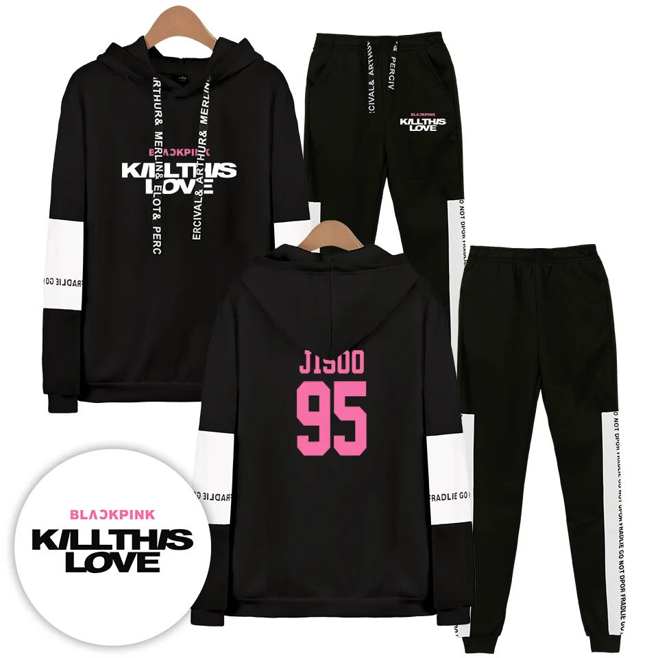 New VAGROVSY Blackpink KILLTHISLOVE Latest Album Hoodie Set Women Men Sweatshirt+Sweatpant 2 Pieces Set Blackpink Kpop Suits
New VAGROVSY Blackpink KILLTHISLOVE Latest Album Hoodie Set Women Men Sweatshirt+Sweatpant 2 Pieces Set Blackpink Kpop Suits