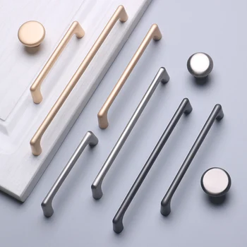 Modern light luxury gray door handle wardrobe cupboard door handle shoe cabinet drawer single hole golden handle lengthened 
Modern light luxury gray door handle wardrobe cupboard door handle shoe cabinet drawer single hole golden handle lengthened