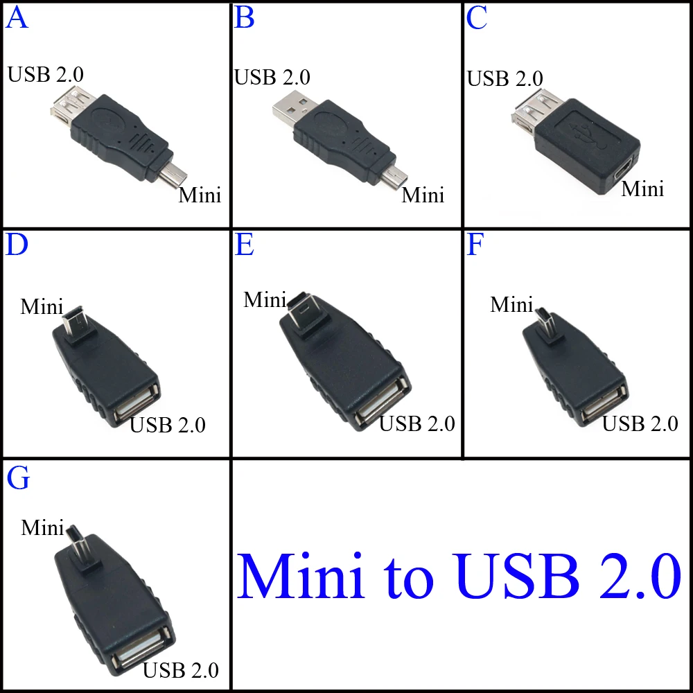 YuXi Mini USB to USB 2.0 Male Female Plug jack Power Connector Charging Adapter 90 Degree UP Down Left right Angle
YuXi Mini USB to USB 2.0 Male Female Plug jack Power Connector Charging Adapter 90 Degree UP Down Left right Angle