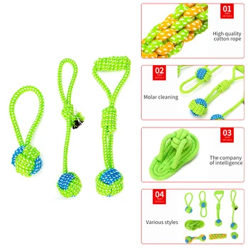 8pcs/set Interactive Puppies Teeth Cleaning Dog Ball Toys Bite Resistant Playing Chewing Home Multifunction Training Cotton Rope
8pcs/set Interactive Puppies Teeth Cleaning Dog Ball Toys Bite Resistant Playing Chewing Home Multifunction Training Cotton Rope