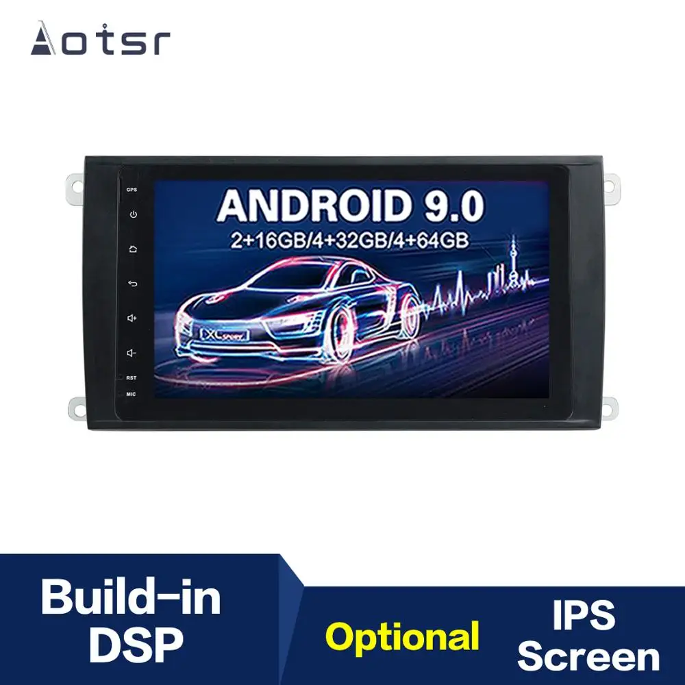 Фото Android 9 4+64G DSP IPS Car Player GPS Navigation For Porsche Cayenne 2003 2004-2010 Tape Recorder Head Unit Multimedia | Автомобили и