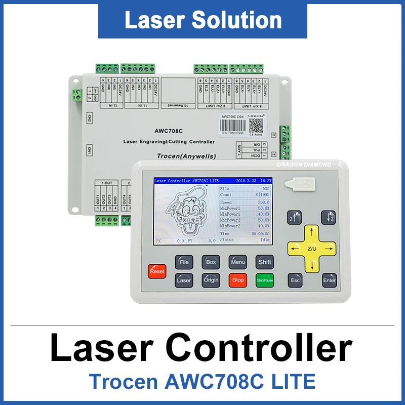 Trocen Anywells AWC708C LITE Laser Engraver Co2 Laser Controller System for Laser Engraving and Cutting Machine
Trocen Anywells AWC708C LITE Laser Engraver Co2 Laser Controller System for Laser Engraving and Cutting Machine