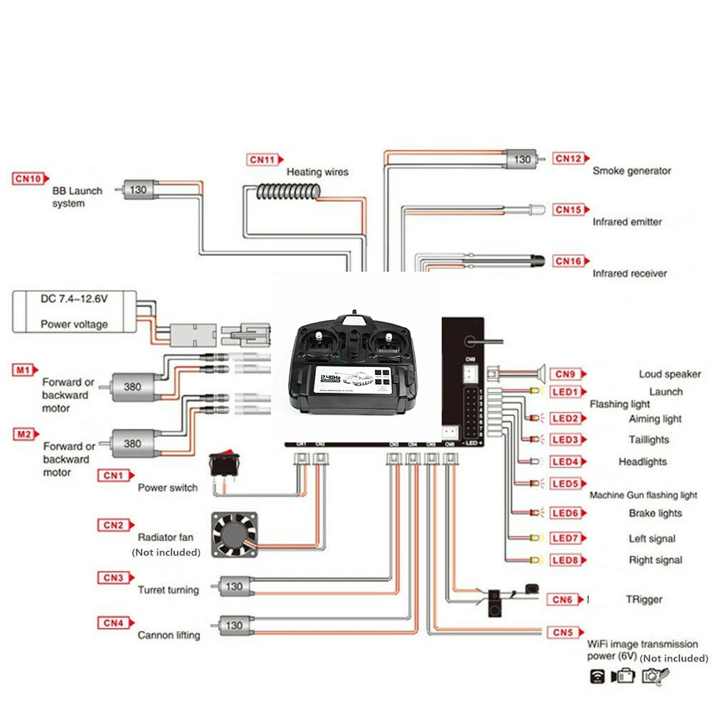 System Accessories Rc Tank Function Mainboard Set Model Car Transmitter Wire 2.4G Remote Control Toy Parts For Heng Long
System Accessories Rc Tank Function Mainboard Set Model Car Transmitter Wire 2.4G Remote Control Toy Parts For Heng Long