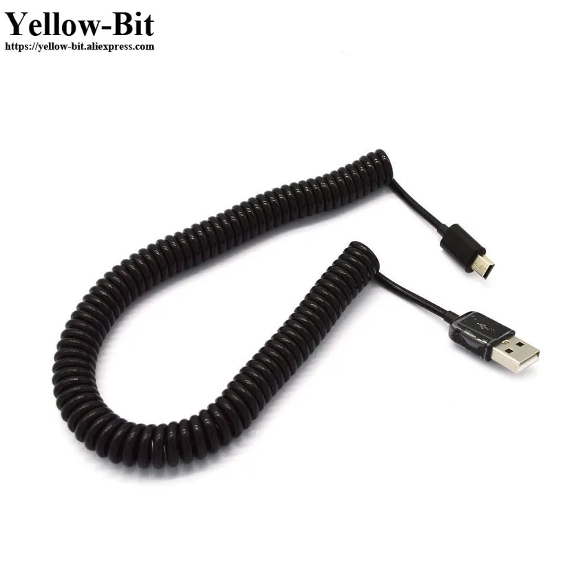 Кабель адаптер для передачи данных Mini USB спиральный кабель 3 метра м 10