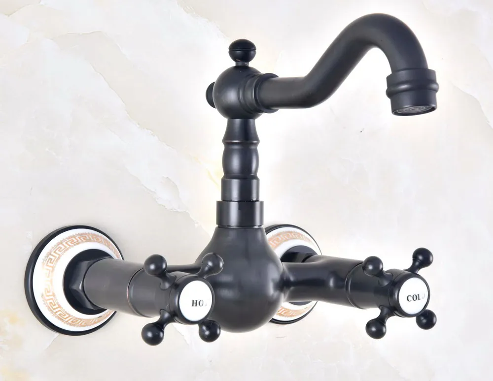 Black Oil Rubbed Antique Brass Bathroom Kitchen Sink Basin Faucet Mixer Tap Swivel Spout Wall Mounted Dual Cross Handles mnf467
Black Oil Rubbed Antique Brass Bathroom Kitchen Sink Basin Faucet Mixer Tap Swivel Spout Wall Mounted Dual Cross Handles mnf467
