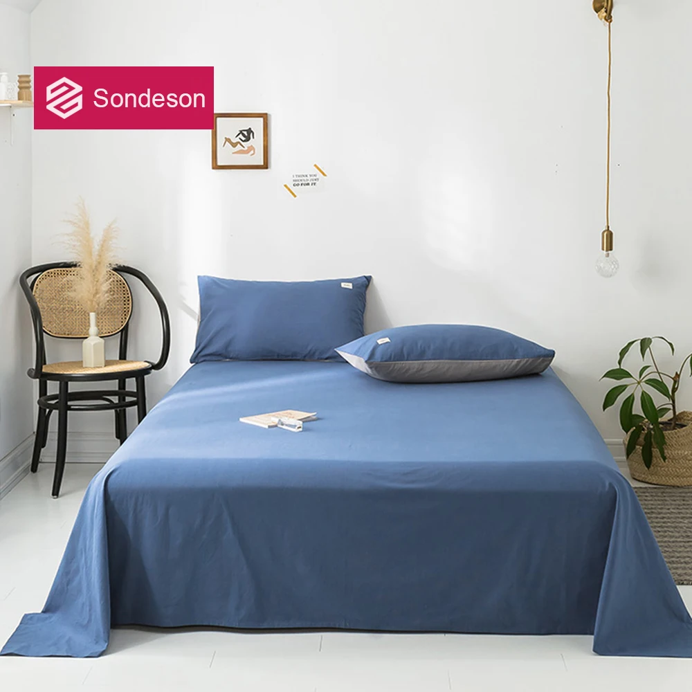Sondeson Beauty 100% Cotton Blue Men Flat Sheet Single Twin Double Queen King Healthy 15 Color Bed Sheet Set Pillowcase 3PCS
Sondeson Beauty 100% Cotton Blue Men Flat Sheet Single Twin Double Queen King Healthy 15 Color Bed Sheet Set Pillowcase 3PCS