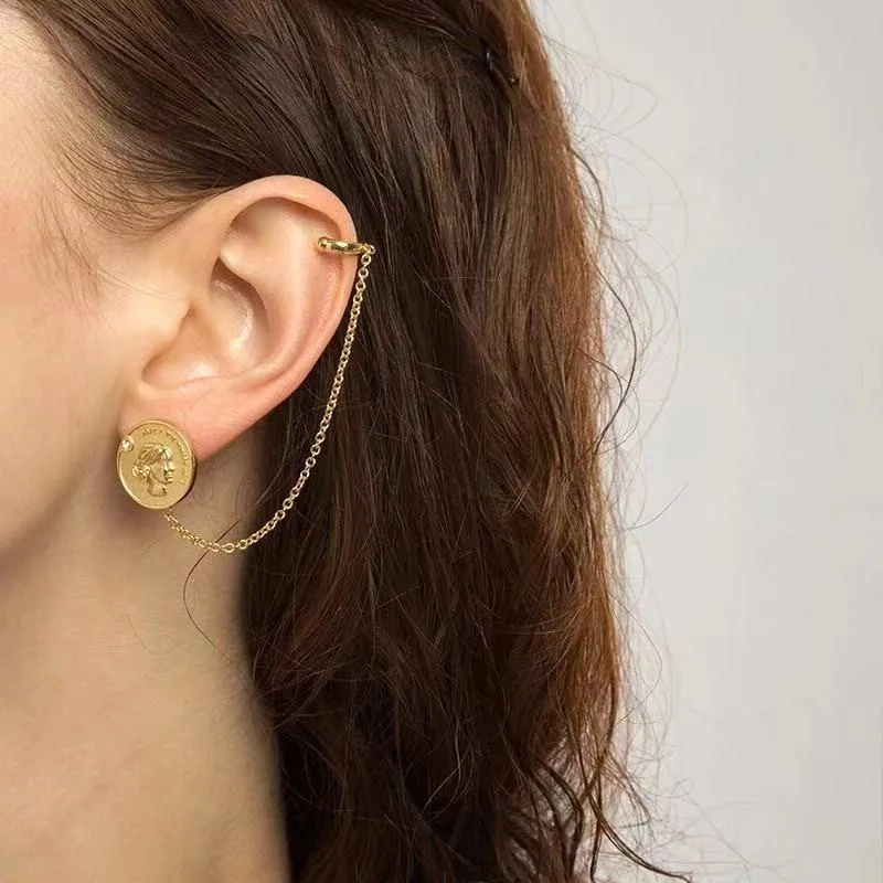 SRCOI European Coins Metal Chain Earrings Bone Clip Geometric Head Portrait Integrated Auricle Ear Cuff Retro Rock Punk
SRCOI European Coins Metal Chain Earrings Bone Clip Geometric Head Portrait Integrated Auricle Ear Cuff Retro Rock Punk