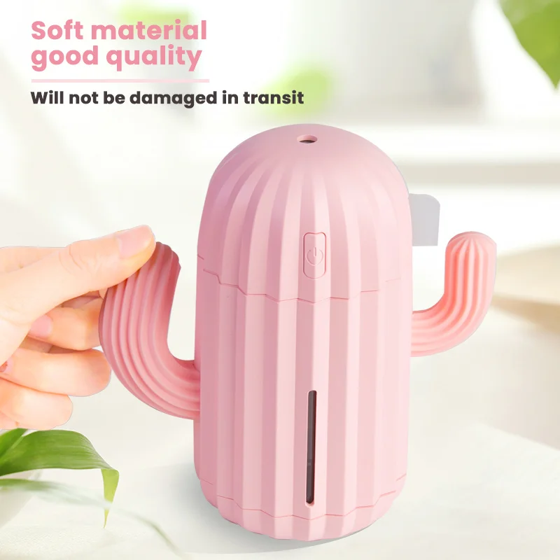 

340ML Cactus USB Air Humidifier Diffuser Timing Aromatherapy Fogger Maker Mini Aroma Atomizer for Home